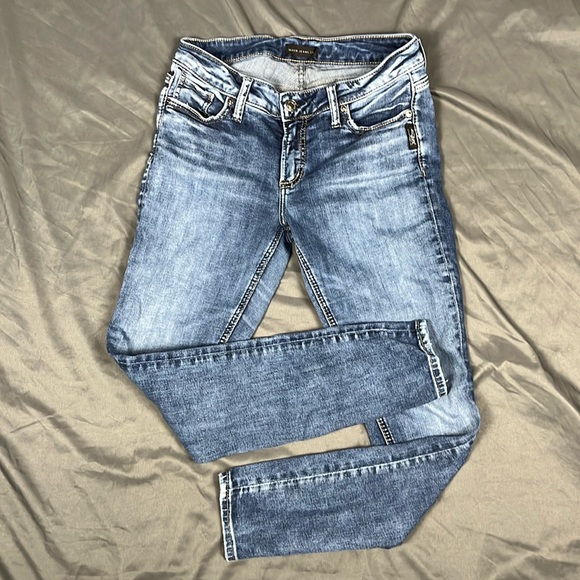 Silver Elyse Skinny Jeans | W27 L29 - Picture 1 of 4
